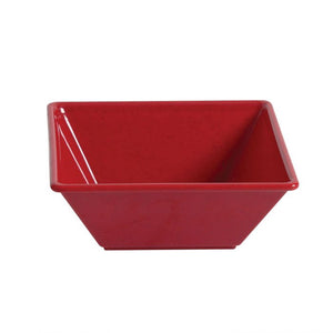 Tazón cuadrado Passion Red de melamina 80 oz 10" x 10" x 2 1/2" profundidad