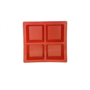 Charola cuadrada de 4 compartimentos Passion Red de melamina 60 oz 13 1/2" x 13 1/2" x 1 3/8"