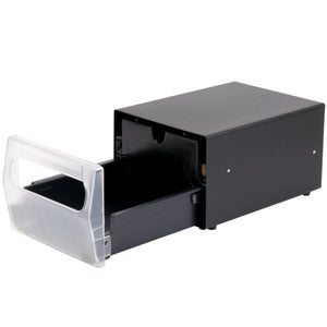 1-sided sobre mostrador full-fold servilletas dispensador en negro con transparente faceplate