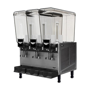 Dispensador refrigerado de bebidas con 3 5.28 gal bowl y stirring paddle circulation