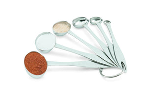 Cuchara medidora 6-pieza acero inoxidable ovalado Juego