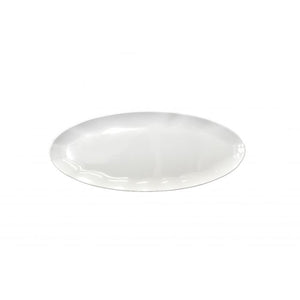 Platón de melamina 30" x 12" Blanco Black Pearl