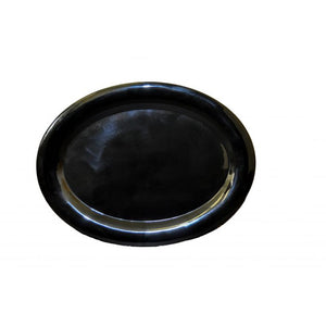 Platón de melamina 22" x 16-1/2" Dos tonos Black Pearl
