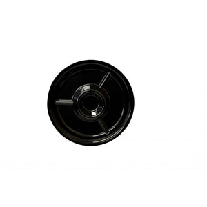 Platón para aperitivo de 3 secciones de melamina 14-1/2" x 14-1/2" Dos tonos Black Pearl