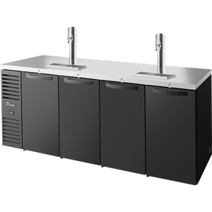 Refrigerador para bar de una zona de 92", 4 puertas, puertas sólidas, exterior negro
