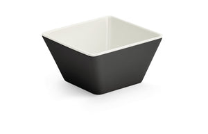 Extra-pequeño cuadrado melamine cubic exhibición bowl en negro