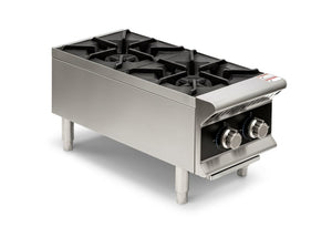 12" 2-burner sobre mostrador gas caliente plate