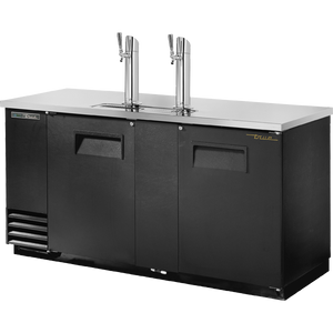 Dispensador de cerveza directo de 69-1/8", 2 puertas, 3 barriles, puertas sólidas