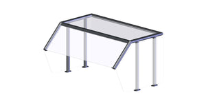 Protector de alimentos 73" NSF tradicional estilo para acero inoxidable Countertops - 73 x 29.875 x 23.75"