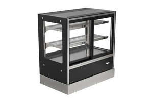36" ancho 120 V cubed-vidrio sobre mostrador refrigerado deli exhibición carcasa con autoservicio y rear acceso