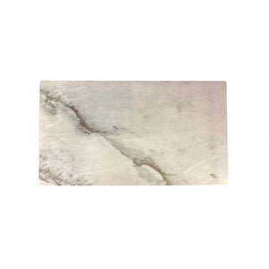 Tabla de servicio Faux Marble White Shadow de melamina 14 3/4" x 8 1/4"