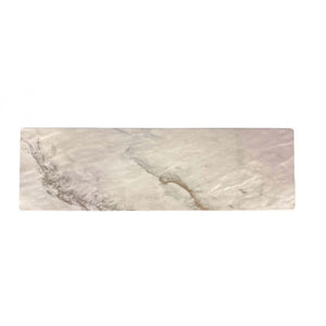 Tabla de servicio Faux Marble White Shadow de melamina 20 3/4" x 6 1/4"