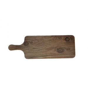 Tabla de servicio con mango Faux Wood Sequoia de melamina 12 1/2" x 5 1/2"