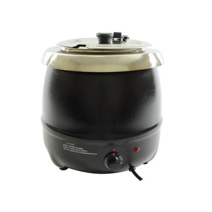 Calentador de sopa de acero inoxidable 10.5 qt negro