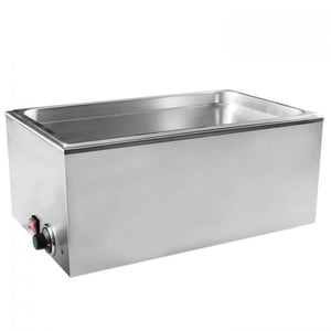 Calentador de alimentos de acero inoxidable acabado cepillado