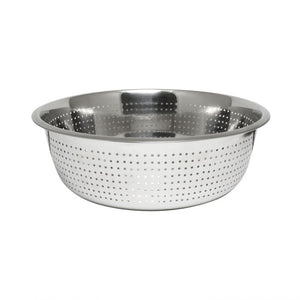 Colador chino de acero inoxidable 15" con perforaciones de 2.0 mm