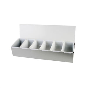 Dispensador de condimentos de acero inoxidable con 6 compartimentos