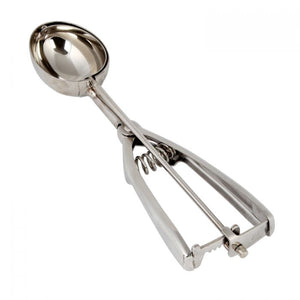 Cuchara porcionadora ovalada de acero inoxidable 1 1/2 OZ ambidiestra 1 13/16" x 2 1/2"