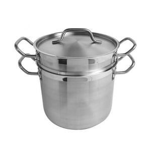 Baño María de acero inoxidable 8 qt set de 3 piezas