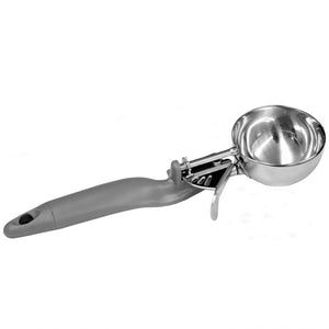 Porcionador de palanca tipo disher 4 OZ No. 8 color gris con mango ergonómico