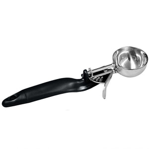 Cuchara porcionadora con palanca 1 OZ #30 negro mango ergonómico