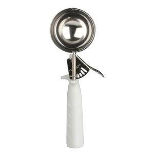 Porcionador tipo disher 5 1/3 OZ No. 6 color blanco con mango triangular