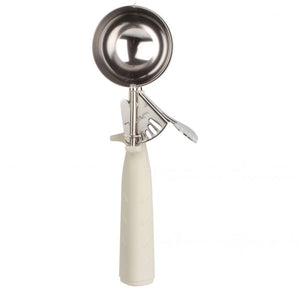 Porcionador tipo disher 3 1/4 OZ No. 10 color marfil con mango triangular