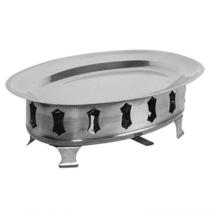 Platón ovalado para pescado de acero inoxidable 14"