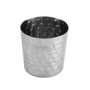 Vaso para papas fritas de acero inoxidable acabado martillado 13 OZ