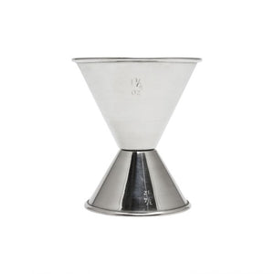 Jigger doble de acero inoxidable 3/4 oz y 1-1/2 oz