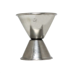 Jigger doble de acero inoxidable 1 oz y 2 oz