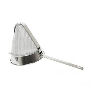 Colador bouillon de malla fina reforzado de acero inoxidable 10"