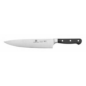 Cuchillo chef con hoja de 10", con bolíster corto, acero alemán forjado, NSF