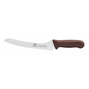 Cuchillo para pan con hoja de 9", mango de polipropileno café, acero alemán, NSF