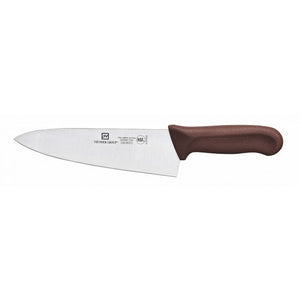 Cuchillo chef con hoja de 8", mango de polipropileno café, acero alemán, NSF