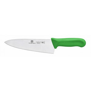 Cuchillo chef con hoja de 8", mango de polipropileno verde, acero alemán, NSF