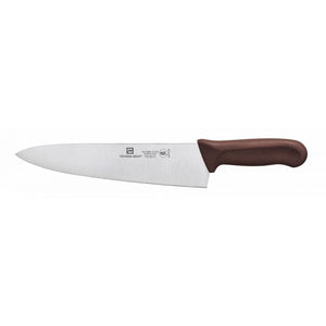 Cuchillo chef con hoja de 10", mango de polipropileno café, acero alemán, NSF