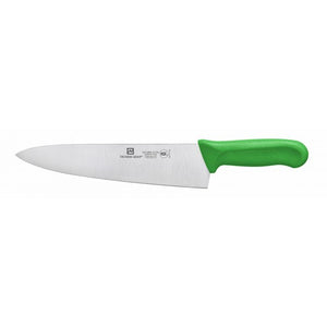 Cuchillo chef con hoja de 10", mango de polipropileno verde, acero alemán, NSF