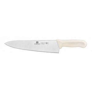 Cuchillo chef con hoja de 10", mango de polipropileno blanco, acero alemán, NSF