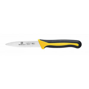 Cuchillo mondador serrado con hoja de 3-1/2", mango soft-grip, acero alemán, paquete con 2 piezas, NSF