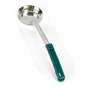Cucharón porcionador de dos piezas con mango plástico 6 OZ color verde