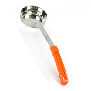 Cucharón porcionador de dos piezas con mango plástico 8 OZ color naranja
