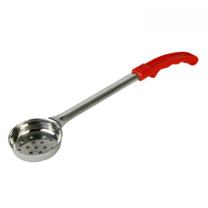 Cucharón de una pieza de plástico 2 OZ perforado color rojo