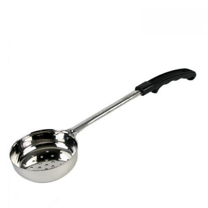 Cucharón porcionador perforado de una pieza con mango plástico 6 OZ color negro