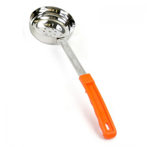 Cucharón porcionador perforado de dos piezas con mango plástico 8 OZ color naranja