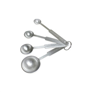 Set pesado de cucharas medidoras de acero inoxidable 1/4 tsp, 1/2 tsp, 1 tsp y 1 tbsp