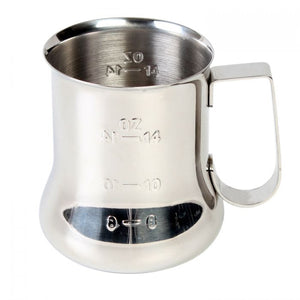 Jarra espumadora de leche de acero inoxidable 18 OZ con escala medidora