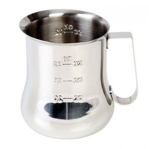 Jarra espumadora de leche de acero inoxidable 40 OZ con escala medidora