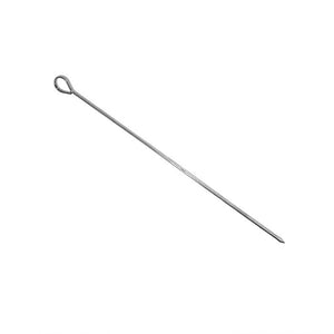 Brochetas ovaladas de acero inoxidable 8"