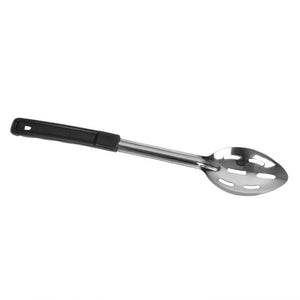 Cuchara para bañar ranurada con mango de plástico 15"